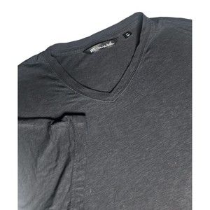 Travis Mathew Mens XL Black Solid Short Sleeve V Neck Manly Cool Golf T Shirt